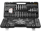 Tap and Die Set, 116-Piece Include Metric and SAE Size, Bearing Steel Taps and Dies, Essential V952-SZHMJZSZBY116ORORV0
