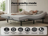 Artiss King Bed Frame and Giselle Bedding King Memory Foam Mattress Set, Electric Bed Base with Zero EAB-8183-NOBLE-15-K