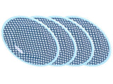 4PCS 9in Salad Plate Fruit Plate Dessert Cake Dishes Pastry Tray Tableware DecorationDark Blue Grid V1294-YM0721-3118210043013
