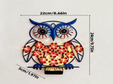Solar Owl Wall Lamp Metal LED Outdoor Garden Decor Waterproof IP65 Animal Shape Solar Powered Light V1237-ZY-917-018