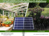 Solar-Powered Automatic Drip Irrigation Kit with 180&deg Adjustable Stake,m Watering Hose for Up to V1341-ZY-WGP8BX2Y-BLACK