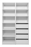 GENEVA THREE SHELF/FOUR DRAWER BUILT IN WARDROBE - CLASSIC V164-ECW2