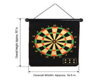 17 Inch Magnetic Dart Board Set - 50 x 42 cm, 3 mm Thick Target with 6 Darts, Compact Indoor Family V888-ELOSUNG54923