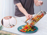2-Pack Stainless Steel Rotating Grill Baskets with Removable Wooden Handle Durable 304 Mesh for V1105-YASK-001