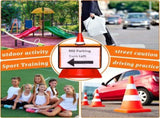 Set of 12 Traffic Cone Sleeve for Caution Covers with Pockets Safety Message Sign Outdoor Signals V1259-DP01-A-1145
