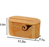9 Piece Bamboo Crochet Hook Set with Wooden Yarn Bowl and Phone Holder V1237-ZY-818-207