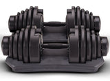 Powertrain 2x 40kg Adjustable Dumbbell Home Gym Exercise Equipment Free Weights DMB-BF2-040-2