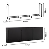 Moyasu Outdoor Firewood Rack Storage with Cover FPIT1004