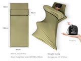 Green Ultra-Stretch Sleeping Bag Liner - Portable & Lightweight Envelope Sleep Sack for Camping & V888-ELOSUNG32560