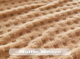 Updated Grey Throw Blanket for Couch and Bed- Super Soft and Warm 3D Checkered Fluffy Fuzzy Fleece V1107-114-51000-BRN5