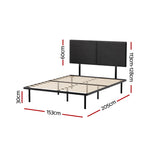 Artiss Bed Frame Queen Size Metal Frame NOR MBED-C-NOR-Q-BK-AB