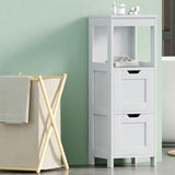 Artiss Bathroom Storage Cabinet 89cm Floor Toilet Drawer Bedroom Organizer Standing White FURNI-C-BATH-TB03-WH