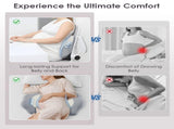 Pregnancy Pillows for Sleeping, Memory Foam Maternity Pillow Support for Back Belly HIPS, Adjustable V1107-115-11628-PNK2
