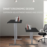FORTIA Sit To Stand Up Standing Desk, 120x60cm, 72-118cm Electric Height Adjustable, 40kg Rated, V219-ADKSSTFO2KSA