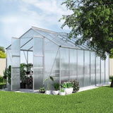 Green Fingers Greenhouse 4.7x2.5x2.26M Double Doors Aluminium Green House Garden Shed GH-ALU-C-470X250-DOU-AB