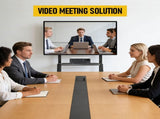 TV Stand for 3270 Inch TVs with Projector Shelf, Lockable Wheels, Adjustable Height, Cable V1181-HI028