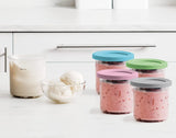 Pints 4 Pack, Compatible with NC299AMZ & NC300s Series Creami Ice Cream Makers, BPA-Free & V1259-DP01-A-4099