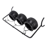 Halloween Cauldron Decorations ABS Iron Flame Pattern Mysterious Black Witches Candy Bucket for Home V1294-YM0901-3115230087911