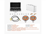 Digital Hydraulic Pressure Test Coupling Kit, 700 Bar Pressure Gauge Manometer Tester with 2 Gauges, V952-YYCSTJ2YLB9OXT9N0001V9