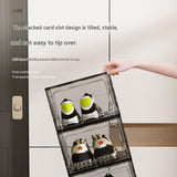2 transparent white ones Stackable Magnetic Shoe Storage Box - Transparent PS Plastic - Front V888-ELOSUNG56133-3