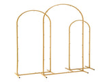 Wedding Arch Backdrop Stand Set of 3 Gold Metal Wedding Arched Frame, Easy to Assemble, Stable WESD-ARCH-3PC-GD