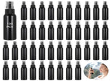 100PCS Black Plastic Spray Bottles, 2oz Portable Travel Bottle, 60 ml Fine Mist Sprayers, Refillable V1369-AZ3-W-08779