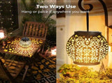 2-Pack Hanging Solar Garden Lights IP65 Waterproof Warm White for Patio and Yard V1188-MS-710-182