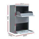 Gardeon Parcel Letterbox Drop Box Package Grey PDB-S-75-GY