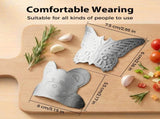 Stainless Steel Finger Guard, 2026 Upgrade Finger Protector for Cutting, Cute Butterfly & Bear V1258-DP02-F-401