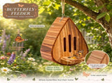 Wooden Hanging Butterfly House, Featuring a Smooth, Easy to Hang for Garden Butterflies and Bees V1366-AZ2-W-15536