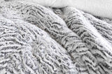 Faux Fur SHERPA 3PCE COMFORTER SET - QUEEN/KING V441-CS4545SILQB/KB