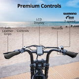 VALK Nomad Electric Fat Tyre Bike, 500W, 45km/hr, Throttle ebike, Disc Brakes, Shimano 7 spd, 20x4" V219-BIKSRFVAS5KA
