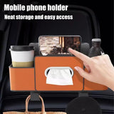 3-in-1 Car Backseat Organizer, Car Back Seat Organizer with Tissue Box and Storage Hook, V1366-AZ2-W-11451