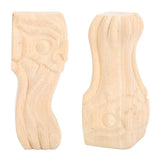 2Pcs Stylish Wood Carved Table Leg Cabinet Legs Home Furniture for Sofa Tea Table TV Cabinet V1294-YM0901-3115200042511