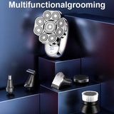New Digital Display 9-Blade Electric Shaver 6-in-1 Rechargeable Head Shaver & Grooming Kit for V888-ELOSUNG13181