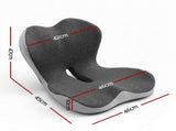 Artiss Ergonomic Seat Cushion with Lumbar for Office Chair, Memory Foam Coccyx and Lumbar LSC-SEATLB-GREY