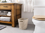 Wicker Trash Can, Waterproof Bathroom Trash Can, Wicker Basket for Bathroom, Decorative Boho V1258-DP02-WO-541