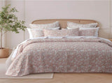Bianca Myra Blush Floral Jacquard Bedspread Set Super King V442-BCA-BEDSPREAD-MYRA-BLUSH-SK