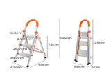Traderight 3 Step Ladder Folding Aluminium HW0147-3