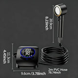 Portable Shower Head 8000mAh Battery Multi-Functional Shower Indoor Outdoor Use - Black - Size V1102-132-57276-BLK-8000AMH