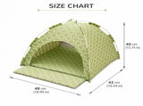 Green 48x42x40cm Summer Pet Cooling Tent Bed - Semi Enclosed Cat Dog House with Waterproof Oxford V888-ELOSUNG56061-1