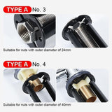 2PCS Multifunctional Sink Wrench Basin Wrench, 7-in-1 Faucet Wrench Set with Four-Jaw Hex & 7 Size, V1366-AZ2-W-11606