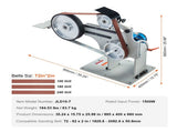 Belt Grinder Sander 72 x 2-Inch Belt Polisher with VFD 3 Grinding Moulds V952-SDMC1500W728DDD10V3