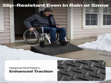 Driveway Curb Ramp, 3.175 Tons Load Capacity, 17.8 cm Rise Height Heavy Duty Curbside Bridge Ramp V952-SJDLYPD20207V3IGL001V0