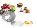 5pcs/set Aluminum Alloy Round Cake Mould Chiffon Cake Baking Pan Pudding Cheesecake Mold Set with V1294-YM0901-H38002