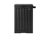 Gardeon Outdoor Trash Cans Polypropylene Patio Hideaway Bin 110L Black OTC-110L-BK