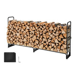 Firewood Rack with Waterproof Cover, 257 x 36 x 117 cm Outdoor Firewood Holder, 660lb Weight V952-DCJPSYGNJB102MUXJV0
