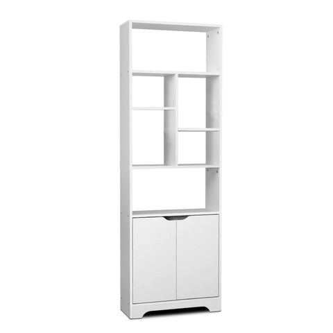 Artiss Bookshelf with Cabinet - GINA White FURNI-E-MORE-03-WH-AB