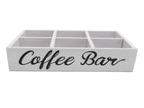 Coffee Station Organizer with Divider Wooden Coffee Bar Accessories Storage Box Tea Bags Coffee Pods V1294-YM0901-3118240275212
