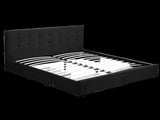 Levede Queen Bed Frame Fabric Tufted Dark Grey BF1012-Q-DG